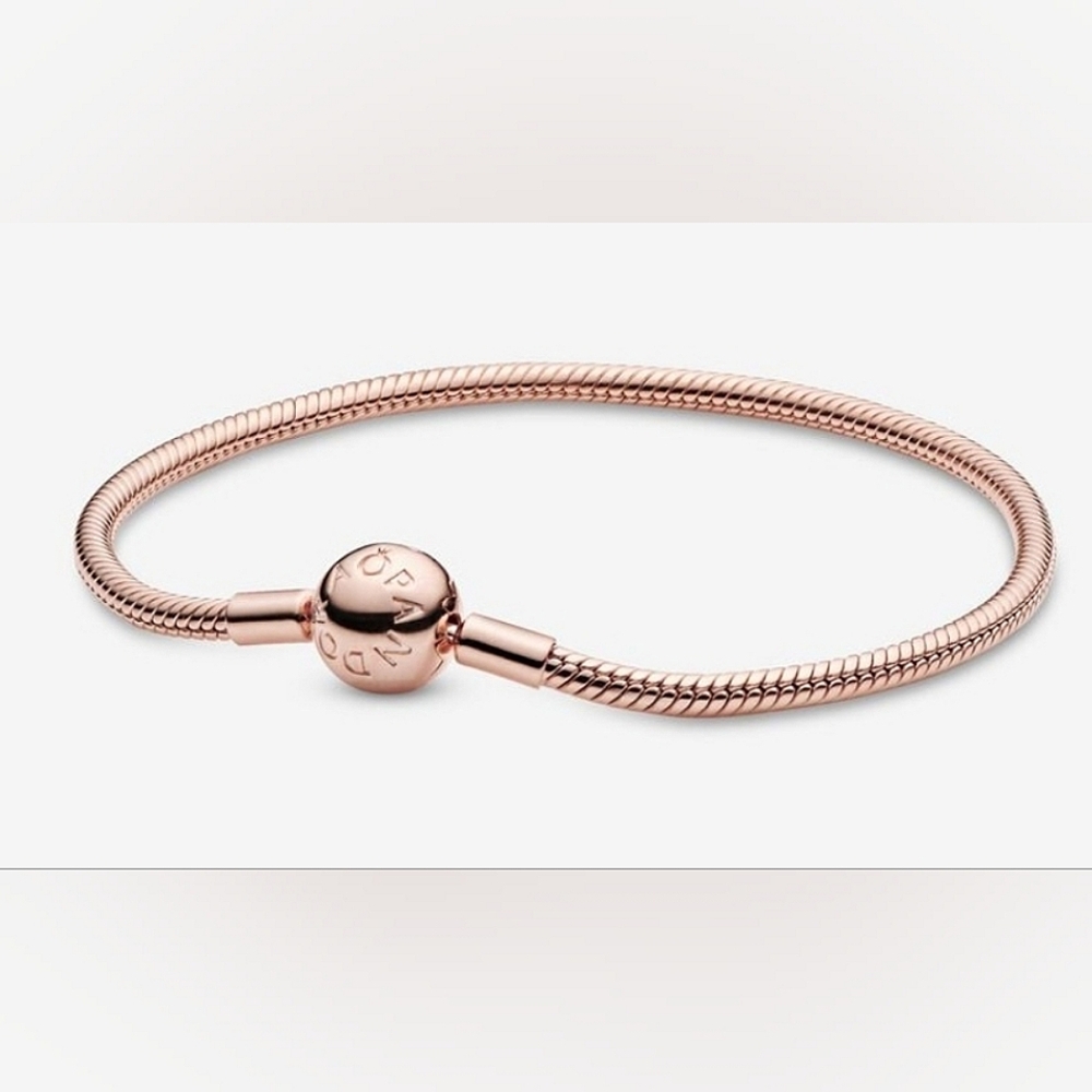 Authentic NEW Pandora Moments Snake Chain Bracelet 14K RGP